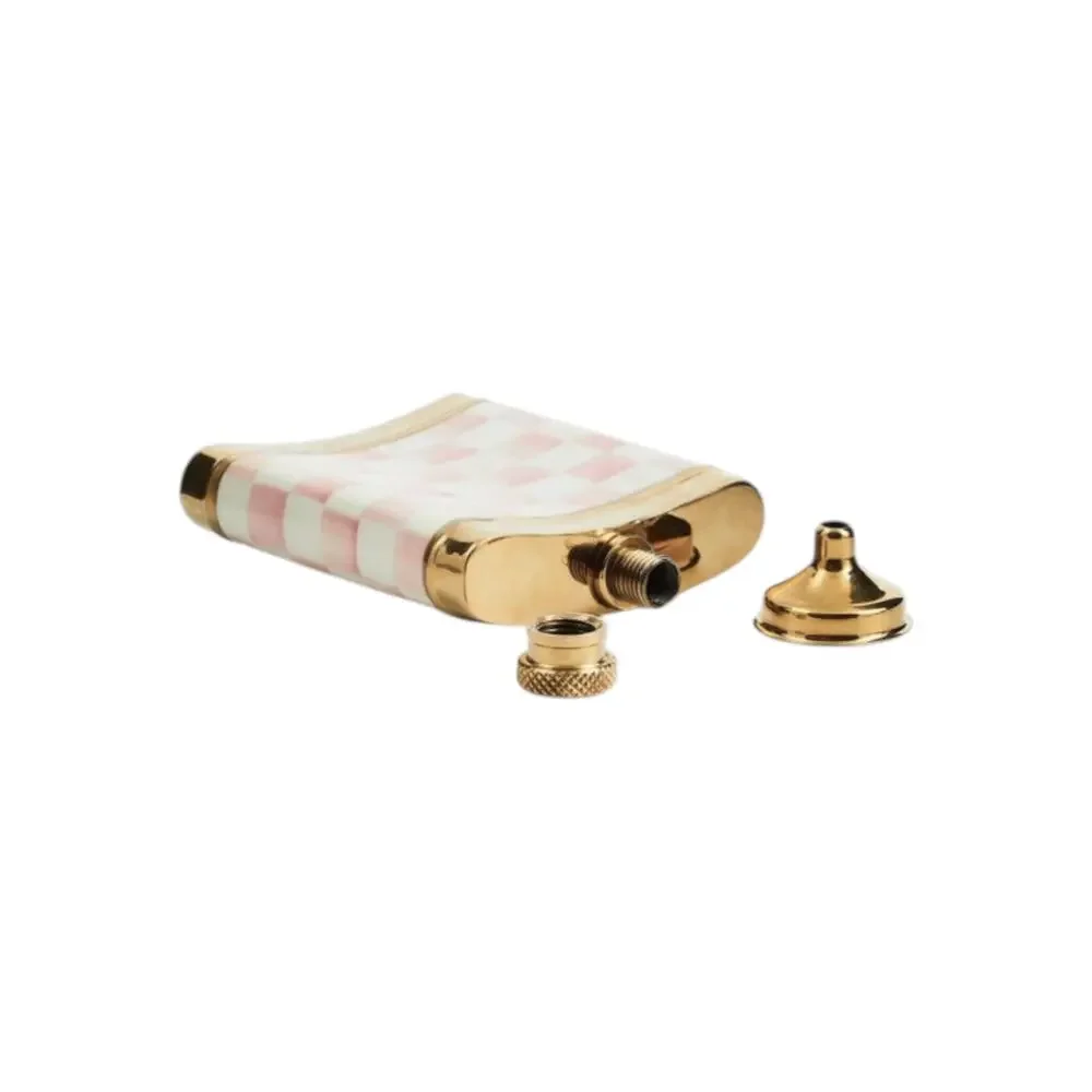 MACKENZIE-CHILDS Rosy Check 3260 Flask
